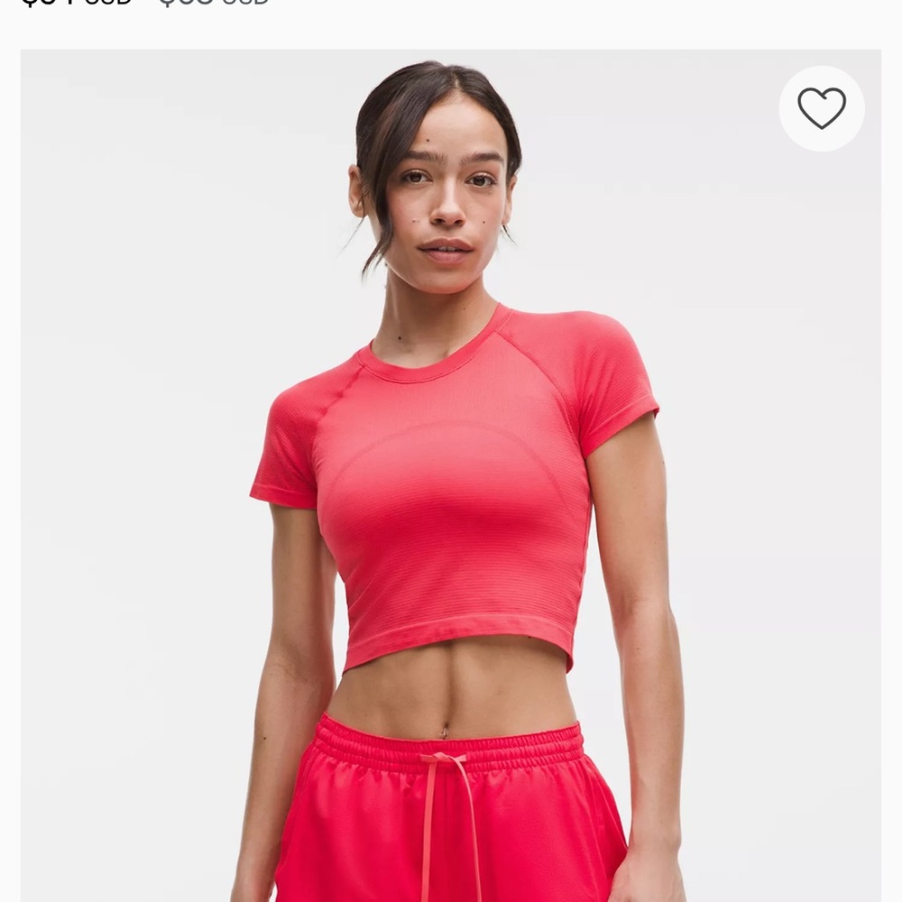 Lululemon Women's Crop Top - red glow - Size 8